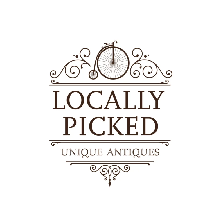 Locally Picked Antiques Logo Design Signage Priscilla Creative Branding