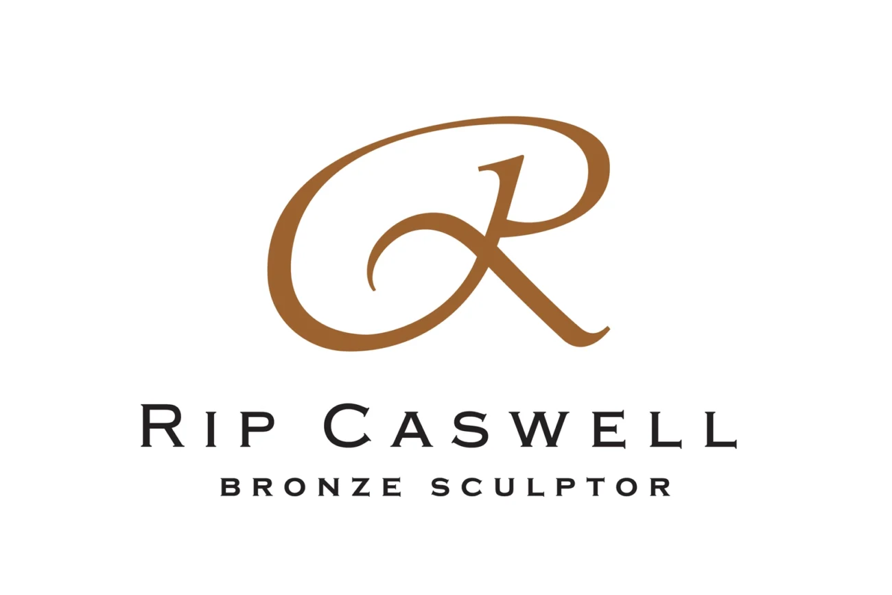 Rip Caswell Bronze Sculptor Logo Design Priscilla Creative Branding Print