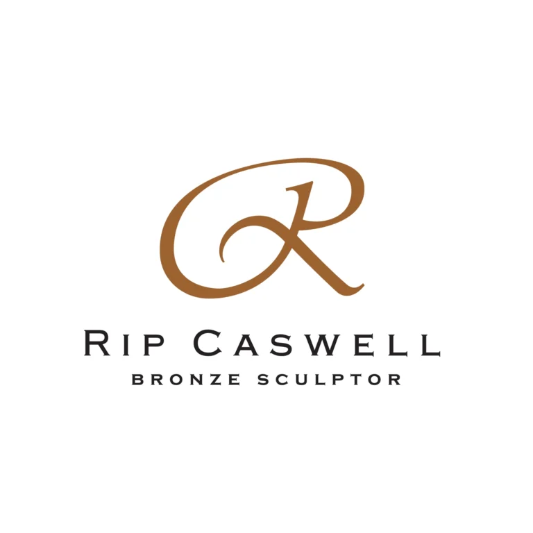 Rip Caswell Bronze Sculptor Logo Design Priscilla Creative Branding Print