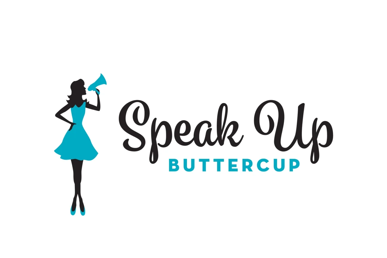 Speak Up Buttercup Logo Design Priscilla Creative Branding