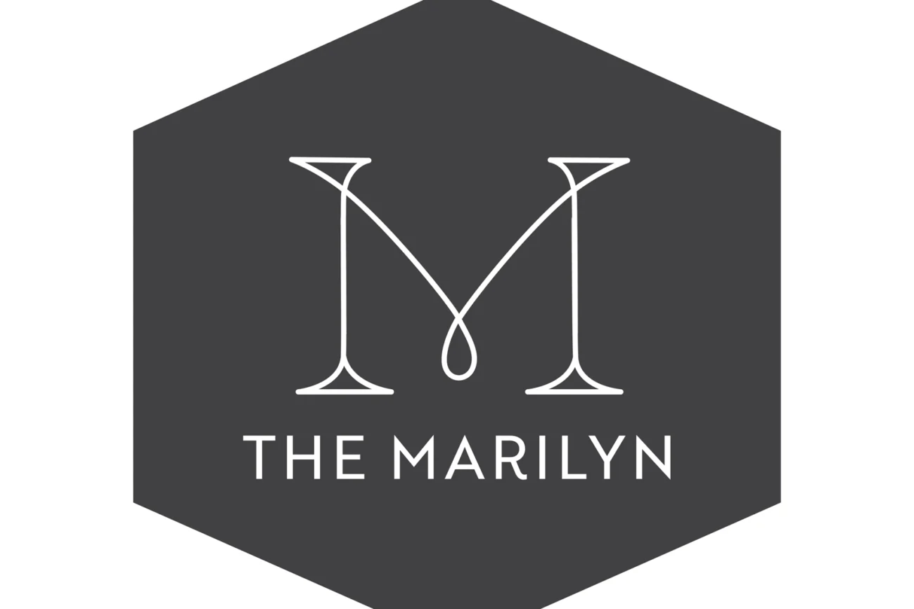 The Marilyn Logo Design Priscilla Creative Branding Hawthorne Boulevard Porltand Oregon Modern Living Apartments Retail Space