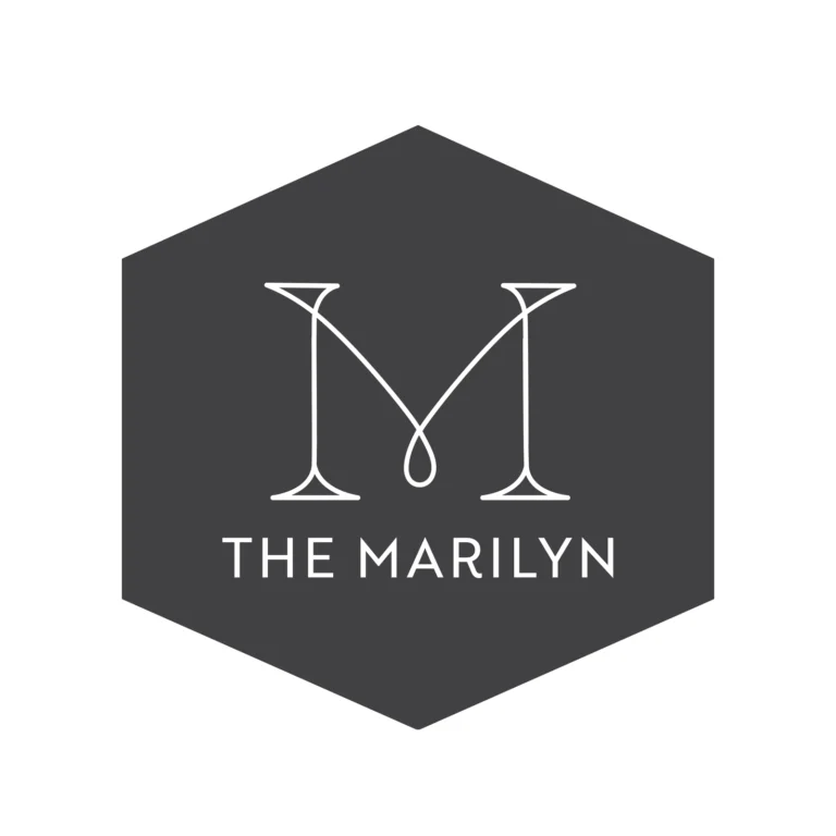 The Marilyn Logo Design Priscilla Creative Branding Hawthorne Boulevard Porltand Oregon Modern Living Apartments Retail Space